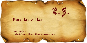 Mesits Zita névjegykártya